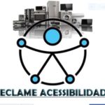 #PraTodosVerem Imagem da logo do Reclame Acessibilidade. Na parte superior, uma montagem de eletrodomésticos e aparelhos de som alinhados um ao lado do outro. À frente o nome do canal em letras pretas:"Reclame Acessibilidade" fim da descrição.